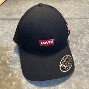 Levi's T-Town Embroidered Logo Baseball Cap Hat NWOT Classic Black Levi Strauss